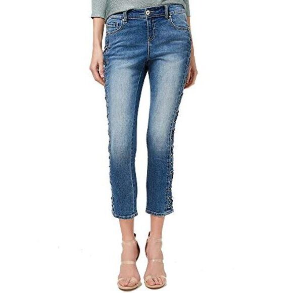 Lace Up Skinny Jeans - Picture 2 of 3